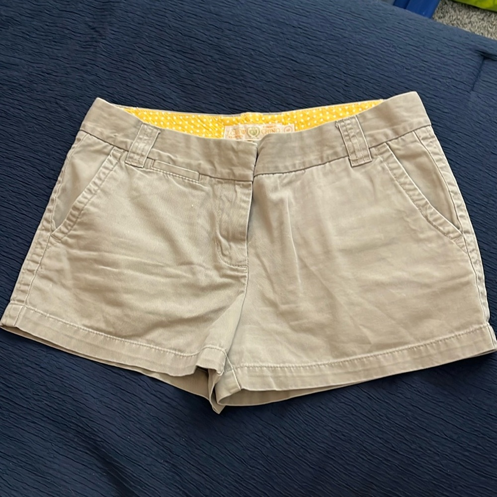 J. Crew Classic Twill khaki shorts, size 6. In great condition.